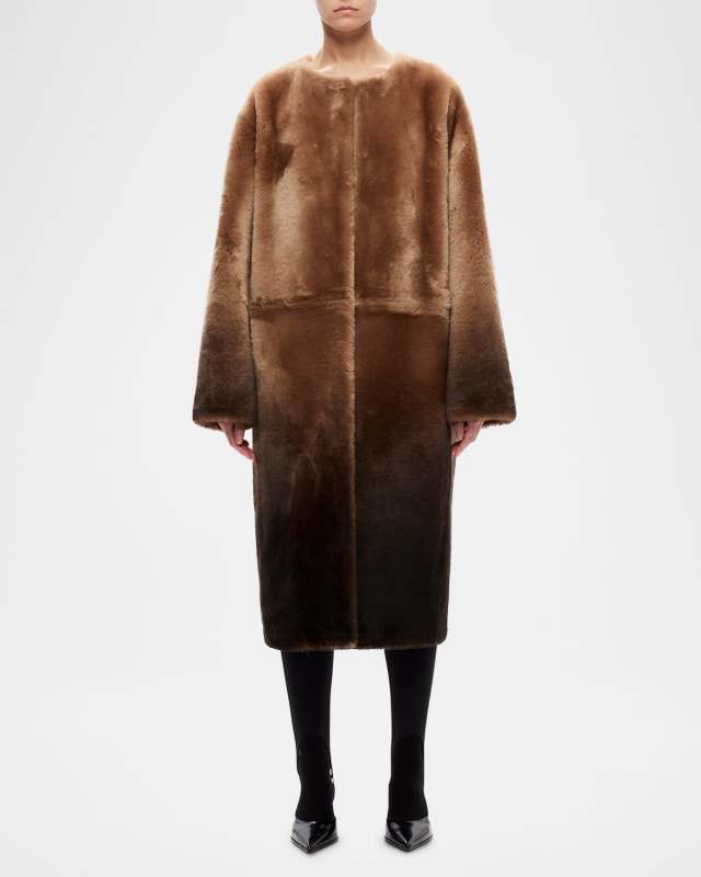 Iris Ombre Shearling Coat